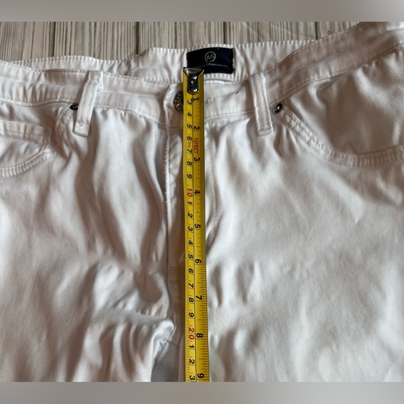 AG Adriana Goldschmidt Womens 29R Mid Rise Skinny White Jeans - Picture 6 of 7